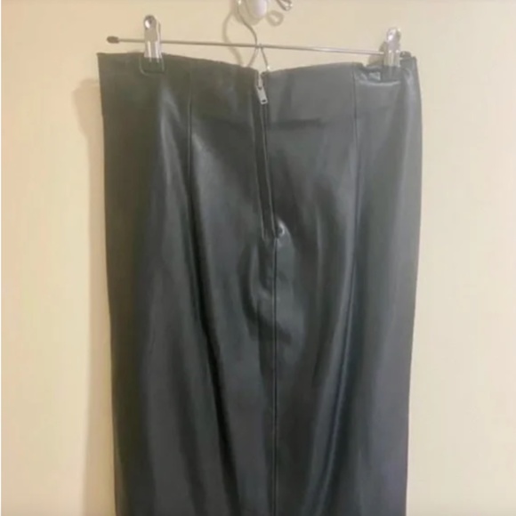 Zara Black Leather Pencil Skirt Size Small - Picture 7 of 10